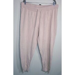 Haven Well Within Knit Jogger Pants XL Blush Pink Cotton Cashmere Lounge